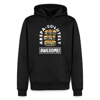 Arepas Colombien Venezuela Nourriture - Sweat à capuche Premium bio Homme - noir - Devant - Nico (187cm)