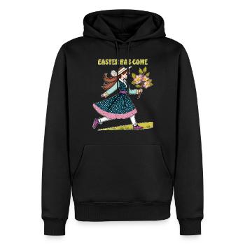 KIND EASTER HAS COME - Männer Premium Bio Hoodie - Schwarz - Vorne - Nico (187cm)