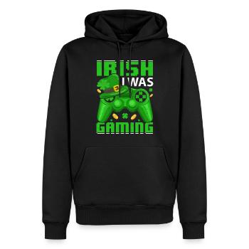 Irisch Ich spielte lustig St. Patricks Day Gamer - Männer Premium Bio Hoodie - Schwarz - Vorne - Nico (187cm)