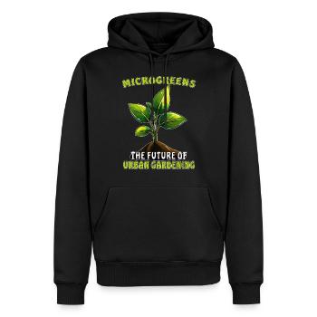 MICROGREENS THE FUTURE OF URBAN GARDENING - Men’s Premium Organic Hoodie - black - Front - Nico (187cm)