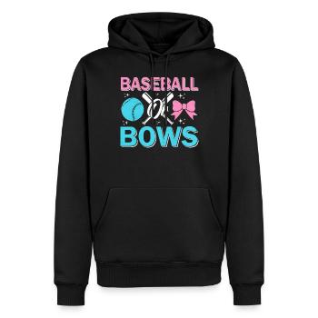 Baseball oder Bögen Geschlecht enthüllen Lustiges Baby - Männer Premium Bio Hoodie - Schwarz - Vorne - Nico (187cm)