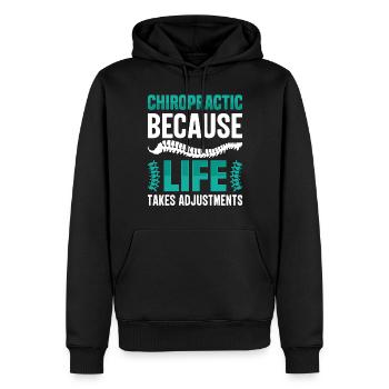 Chiropratique Drôle Physiothérapeute Colonne vertébrale - Sweat à capuche Premium bio Homme - noir - Devant - Nico (187cm)