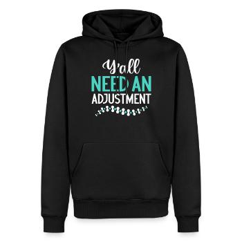Chiropraktik Lustige Wirbelsäulenanpassung Orthopädisch - Männer Premium Bio Hoodie - Schwarz - Vorne - Nico (187cm)