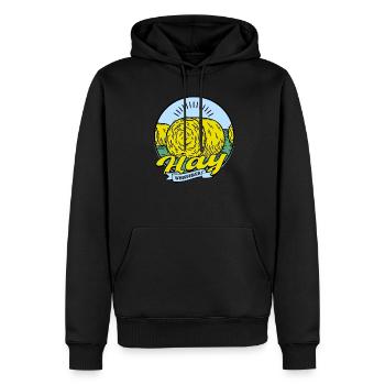 Farmer Paille Bale Foin Bale Hay Whisperer - Sweat à capuche Premium bio Homme - noir - Devant - Nico (187cm)