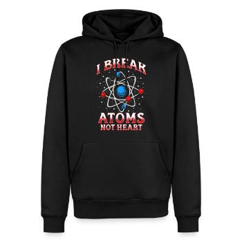 Nuclear Engineer I Break Atoms Not Heart - Men’s Premium Organic Hoodie - black - Front - Nico (187cm)