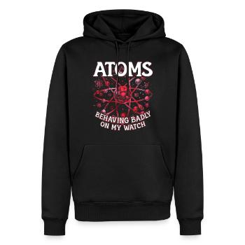 Nuklearingenieur Atoms Behaving Badly On My Watch - Männer Premium Bio Hoodie - Schwarz - Vorne - Nico (187cm)