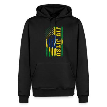 Brazilian Jiu Jitsu BJJ MMA Grappling - Men’s Premium Organic Hoodie - black - Front - Nico (187cm)