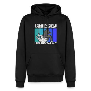 Brazilian Jiu Jitsu BJJ MMA Grappling - Men’s Premium Organic Hoodie - black - Front - Nico (187cm)