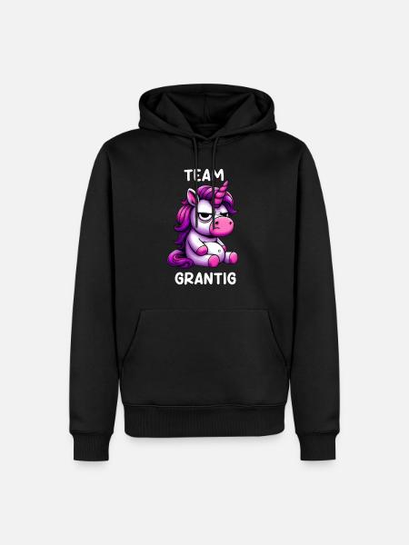 Team Grantig - Männer Premium Bio Hoodie - Schwarz