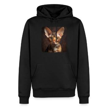 Cornish Rex Kätzchen Cornish Rex Katze - Männer Premium Bio Hoodie - Schwarz - Vorne - Nico (187cm)