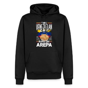 Arepas Colombien Venezuela Nourriture - Sweat à capuche Premium bio Homme - noir - Devant - Nico (187cm)