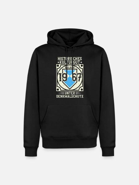 Baujahr 1967 Geboren, Geburtstag Jahrgang 1967 - Herre Premium økologisk hoodie - sort