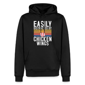 Chicken Wings Gifts - Männer Premium Bio Hoodie - Schwarz - Vorne - Nico (187cm)