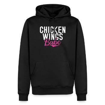 Chicken Wings Gifts - Männer Premium Bio Hoodie - Schwarz - Vorne - Nico (187cm)