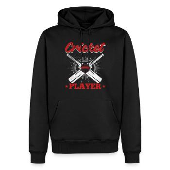 Cricketer Playing Cricket Cricketing - Cricket Pla - Männer Premium Bio Hoodie - Schwarz - Vorne - Nico (187cm)