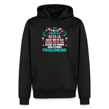 Mom Mother's Day Mom - Men’s Premium Organic Hoodie - black - Front - Nico (187cm)