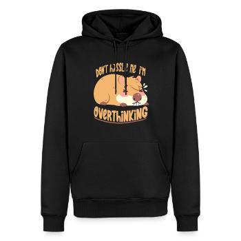 Pondering Capybara - Men’s Premium Organic Hoodie - black - Front - Nico (187cm)