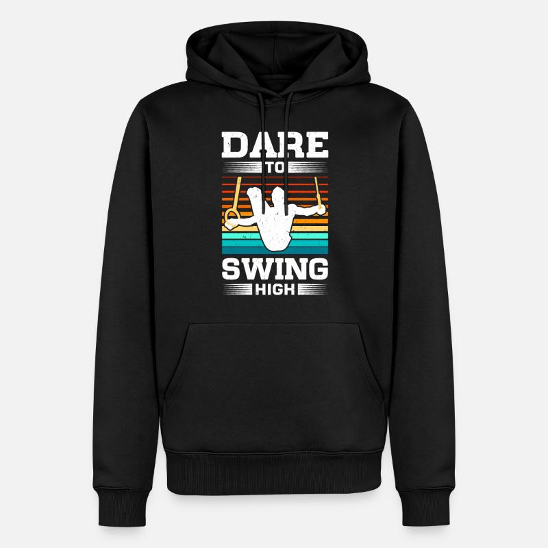 Ringturner Turnen - Männer Premium Bio Hoodie - Schwarz