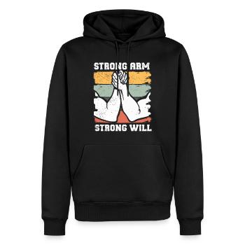 Arm Wrestling Armwrestling Arm Wrestler - Männer Premium Bio Hoodie - Schwarz - Vorne - Nico (187cm)