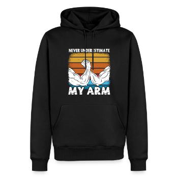 Arm Wrestling Armwrestling Arm Wrestler - Männer Premium Bio Hoodie - Schwarz - Vorne - Nico (187cm)