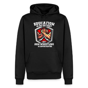 Arm Wrestling Armwrestling Arm Wrestler - Männer Premium Bio Hoodie - Schwarz - Vorne - Nico (187cm)