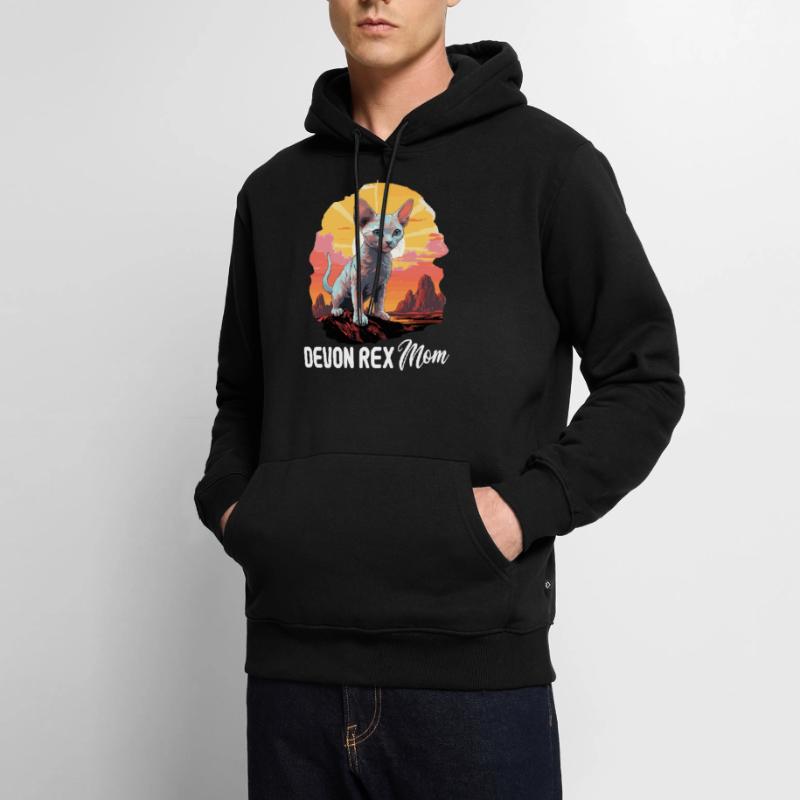 Chaton Devon Rex Chat Devon Rex Sweat à capuche Premium bio Homme