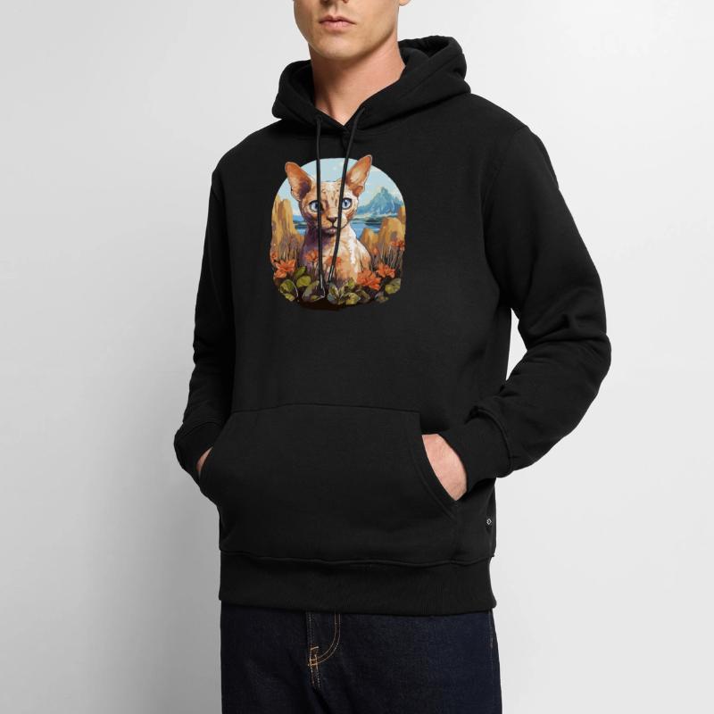 Devon Rex Kitten Devon Rex Cat Men’s Premium Organic Hoodie