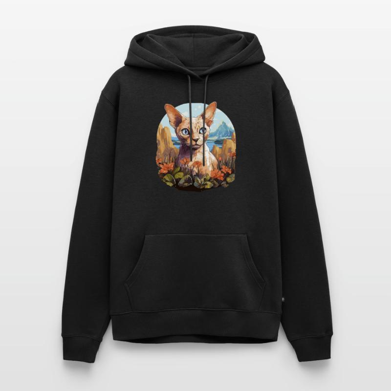 Chaton Devon Rex Chat Devon Rex Sweat à capuche Premium bio Homme