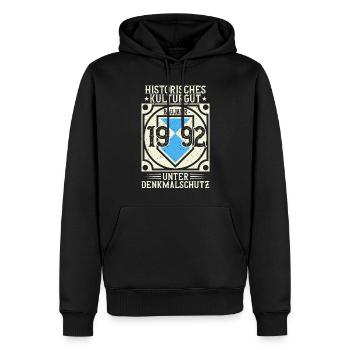 Construit en 1992 Né, né en 1992 - Sweat à capuche Premium bio Homme - noir - Devant - Nico (187cm)