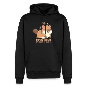 Puissance cérébrale rapide - Sweat à capuche Premium bio Homme - noir - Devant - Nico (187cm)