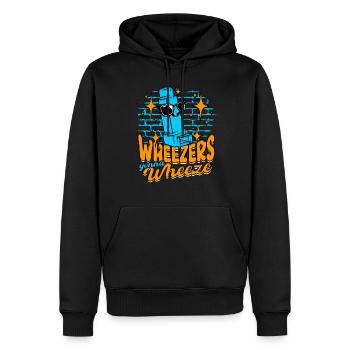 Asthme Respiration sifflante asthmatique allant à Respiration sifflante - Sweat à capuche Premium bio Homme - noir - Devant - Nico (187cm)