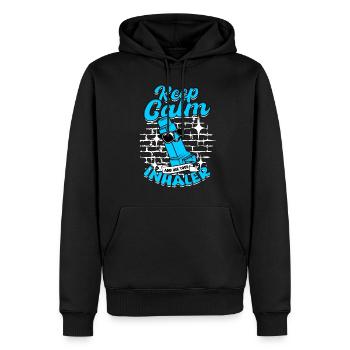 Asthme Les asthmatiques gardent leur calme et utilisent leur inhalateur - Sweat à capuche Premium bio Homme - noir - Devant - Nico (187cm)