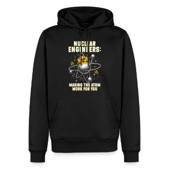 Nuclear Engineer Making The Atom Work For You - Men’s Premium Organic Hoodie - black - Front - Nico (187cm)