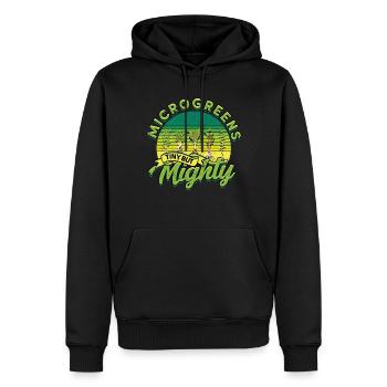 Micro-pousses Micro-pousses - Sweat à capuche Premium bio Homme - noir - Devant - Nico (187cm)