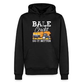 Arepas Colombien Venezuela Nourriture - Sweat à capuche Premium bio Homme - noir - Devant - Nico (187cm)