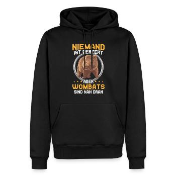 Wombat est parfait pour les marsupiaux d’Australie - Sweat à capuche Premium bio Homme - noir - Devant - Nico (187cm)