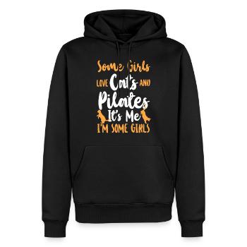Instructeur de Pilates Professeur Fille - Sweat à capuche Premium bio Homme - noir - Devant - Nico (187cm)