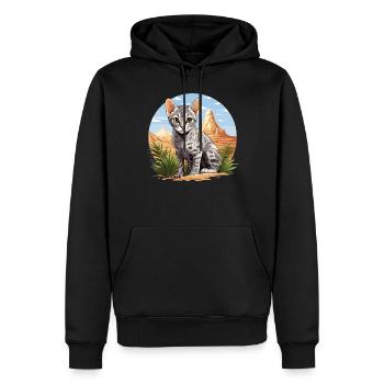 Mau égyptien Chaton Chat égyptien Mau - Sweat à capuche Premium bio Homme - noir - Devant - Nico (187cm)