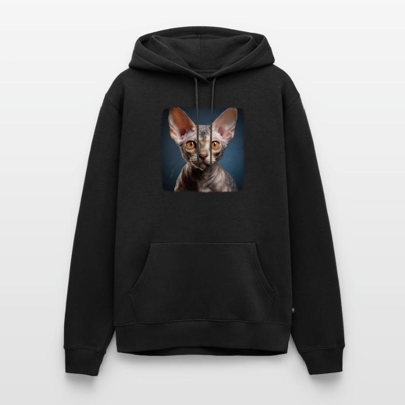 Devon Rex Kätzchen Devon Rex Katze Männer Premium Bio Hoodie