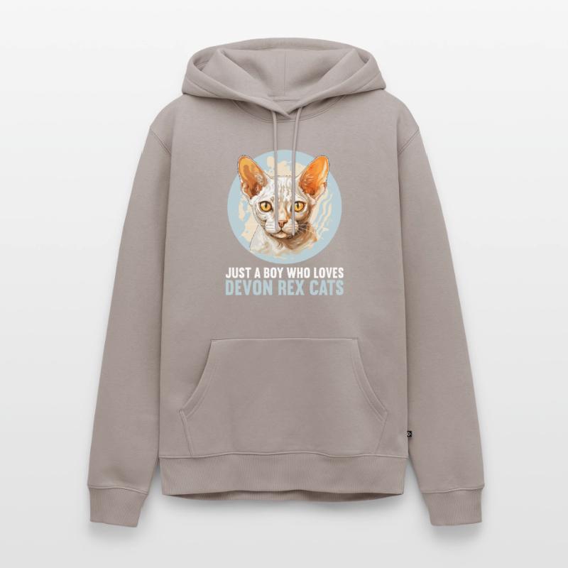 Chaton Devon Rex Chat Devon Rex Sweat à capuche Premium bio Homme