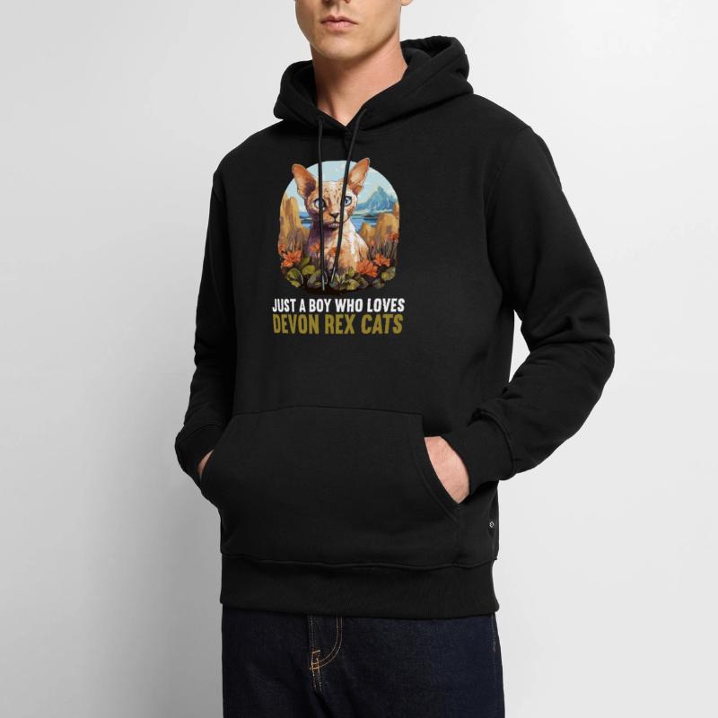 Devon Rex Kitten Devon Rex Cat Men’s Premium Organic Hoodie