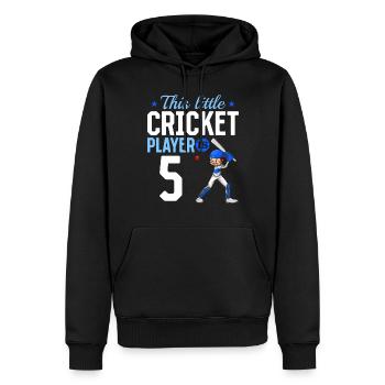 5th Birthday Cricket Player Baby Cricket Player - Männer Premium Bio Hoodie - Schwarz - Vorne - Nico (187cm)
