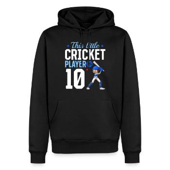 10th Birthday Cricket Player Baby Cricket Player - Männer Premium Bio Hoodie - Schwarz - Vorne - Nico (187cm)