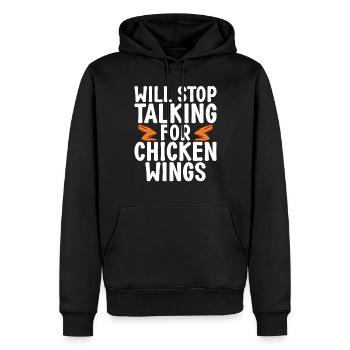 Chicken Wings Gifts - Männer Premium Bio Hoodie - Schwarz - Vorne - Nico (187cm)
