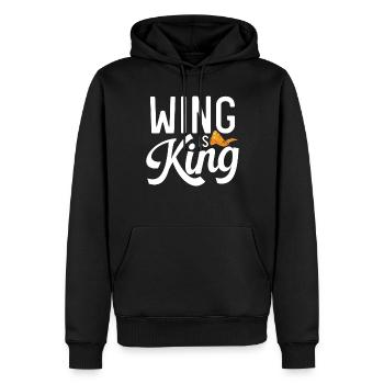 Chicken Wings Gifts - Men’s Premium Organic Hoodie - black - Front - Nico (187cm)