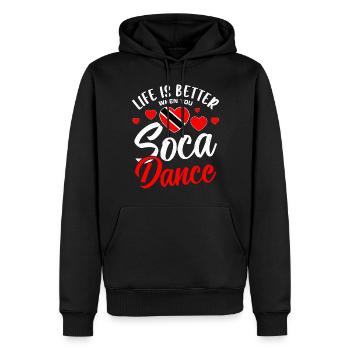 Soca Tanz Trinidad Tobago - Männer Premium Bio Hoodie - Schwarz - Vorne - Nico (187cm)