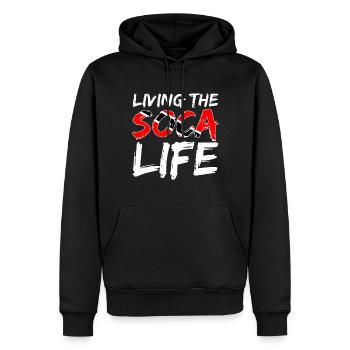 Soca Tanz Trinidad Tobago - Männer Premium Bio Hoodie - Schwarz - Vorne - Nico (187cm)