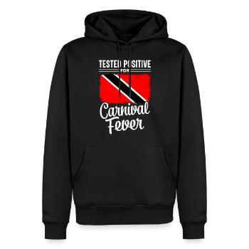 Positiv Auf Karnevalsfieber Getestet - Männer Premium Bio Hoodie - Schwarz - Vorne - Nico (187cm)