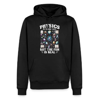 Nuclear Engineer Physics is Theoretical - Men’s Premium Organic Hoodie - black - Front - Nico (187cm)