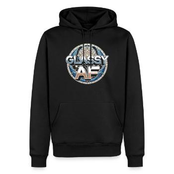 Vitrail Vitrail Peintre Glassy AF - Sweat à capuche Premium bio Homme - noir - Devant - Nico (187cm)
